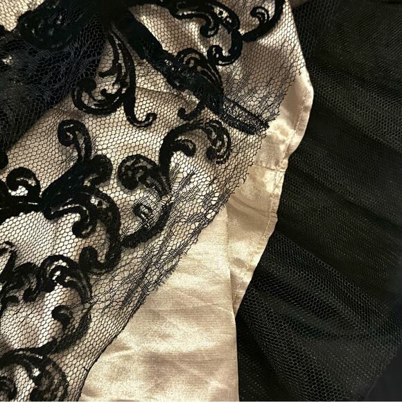 Dress Barn Illusion Soutache Lace Trim Party Evening Cocktail Dress Size 24 - Picture 8 of 11